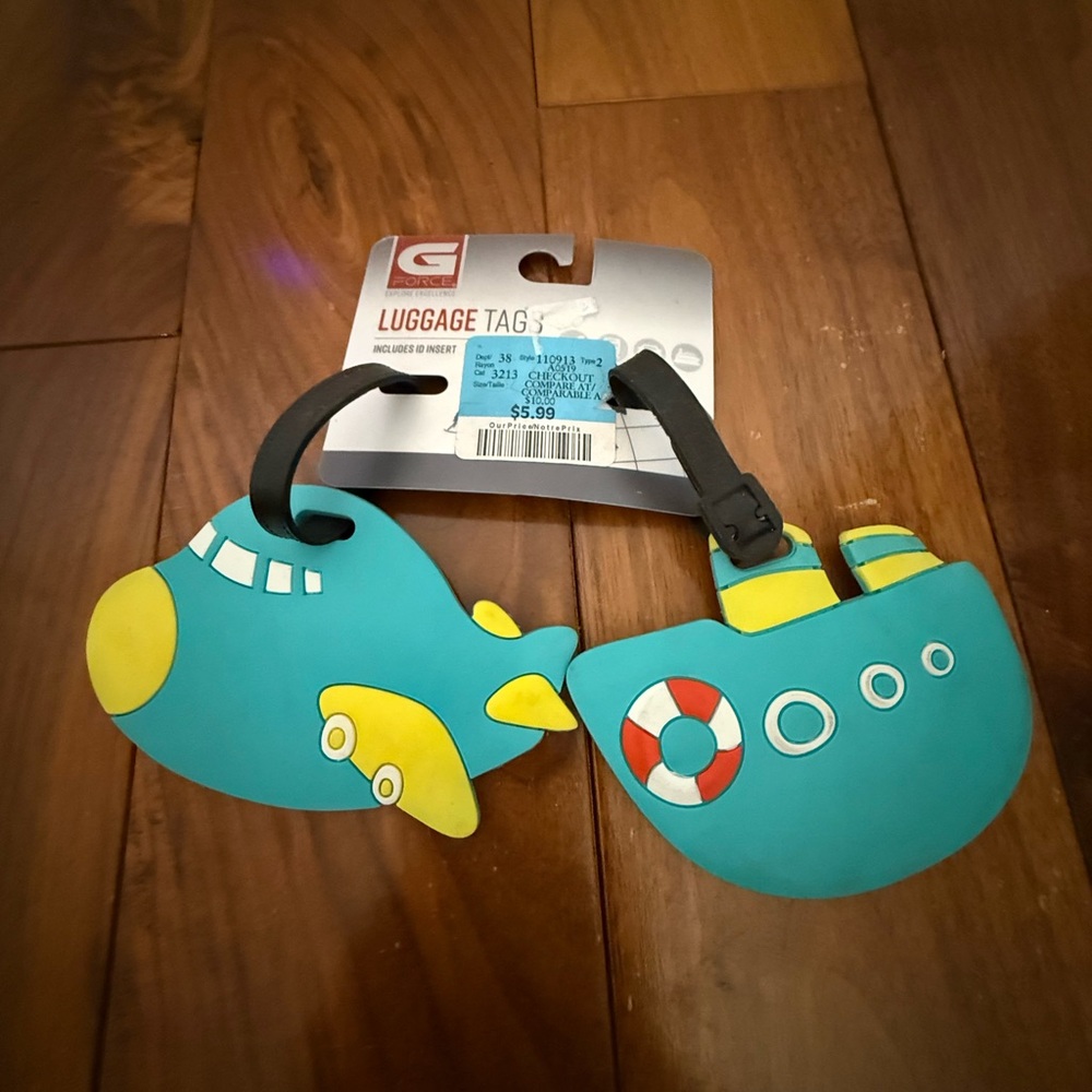 Blue and Yellow Submarine Luggage Tags